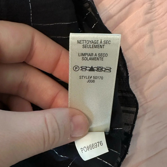 Juicy Couture Black & Silver checker Sheer Slip Cover Dress Women’s Size 0 #1439 - Picture 6 of 9